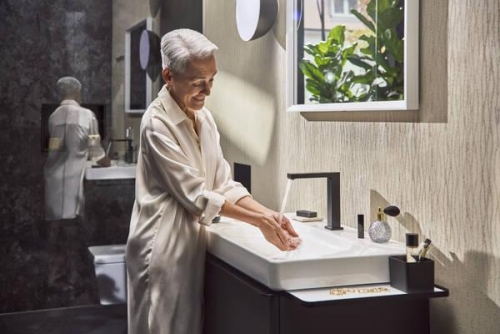 Hansgrohe Xelu Q 80x48 cm balos fali mosdó 2 csaplyukkal, fehér 60320450