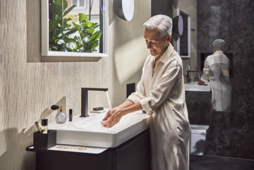 Hansgrohe Xelu Q SmartClean 80x48 cm jobbos fali mosdó 2 csaplyukkal, fehér 61025450