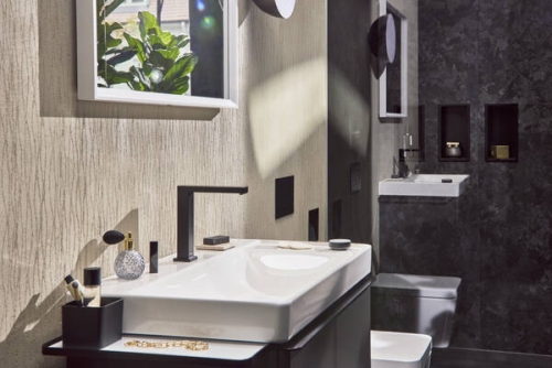 Hansgrohe Xelu Q SmartClean 80x48 cm jobbos fali mosdó 2 csaplyukkal, fehér 61025450