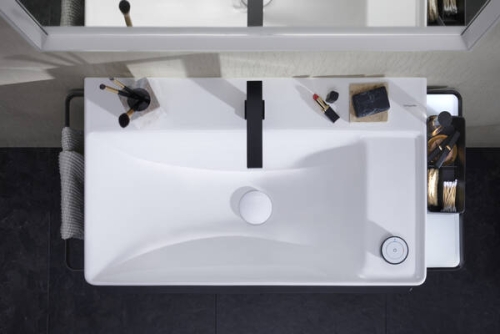Hansgrohe Xelu Q SmartClean 80x48 cm jobbos fali mosdó 2 csaplyukkal, fehér 61025450