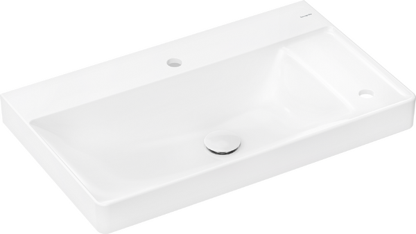Hansgrohe Xelu Q SmartClean 80x48 cm jobbos fali mosdó 2 csaplyukkal, fehér 61025450