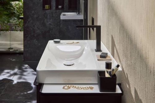 Hansgrohe Xelu Q SmartClean 80x48 cm balos fali mosdó 2 csaplyukkal, fehér 61031450