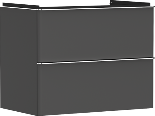 Hansgrohe Xelu Q 78x48 cm 2 fiókos mosdószekrény króm fogantyúval, matt gyémántszürke 54028000