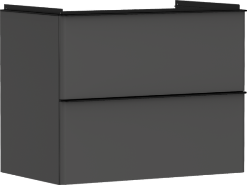 Hansgrohe Xelu Q 78x48 cm 2 fiókos mosdószekrény matt fekete fogantyúval, matt gyémántszürke 54028670
