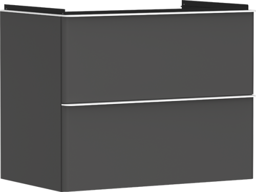 Hansgrohe Xelu Q 78x48 cm 2 fiókos mosdószekrény matt fehér fogantyúval, matt gyémántszürke 54028700