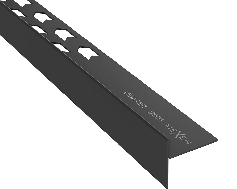 Mexen Line-B lejtést beállító léc 120 cm bal, matt fekete 187001120L