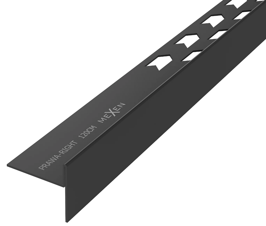 Mexen Line-B lejtést beállító léc 120 cm jobb, matt fekete 187001120R