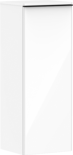 Hansgrohe Xelu Q 40 cm balos közepes kiegészítő szekrény matt fekete fogantyúval, magasfényű fehér 54127670