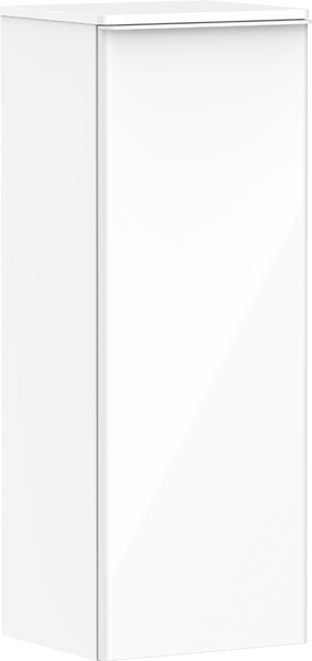 Hansgrohe Xelu Q 40 cm balos közepes kiegészítő szekrény matt fehér fogantyúval, magasfényű fehér 54127700