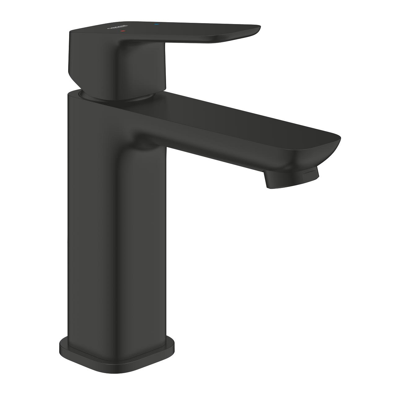 GROHE Cubeo egykaros mosdócsaptelep M-es méret klikk-klakkos leeresztővel, matt fekete 1017522430
