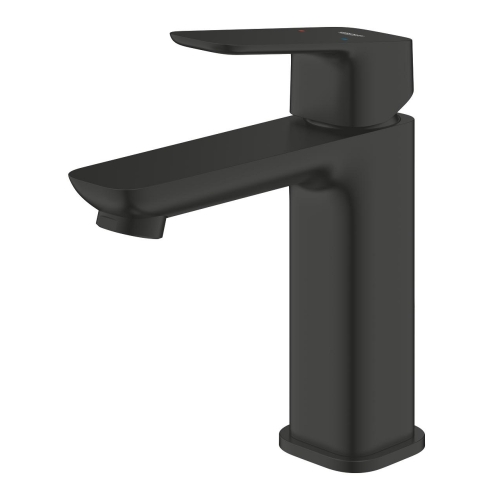 GROHE Cubeo egykaros mosdócsaptelep M-es méret klikk-klakkos leeresztővel, matt fekete 1017522430