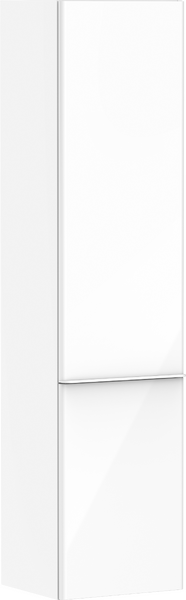 Hansgrohe Xelu Q 40 cm balos magas kiegészítő szekrény matt fehér fogantyúval, magasfényű fehér 54135700