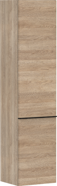 Hansgrohe Xelu Q 40 cm balos magas kiegészítő szekrény matt fekete fogantyúval, természetes tölgy 54137670
