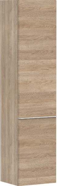 Hansgrohe Xelu Q 40 cm balos magas kiegészítő szekrény matt fehér fogantyúval, természetes tölgy 54137700