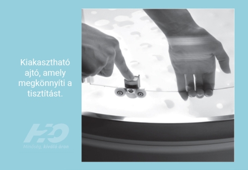 H2O Comfort Black DWJ 110 cm zuhanyajtó, fekete 10260110-54-01