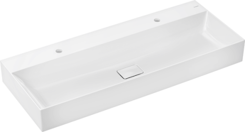 Hansgrohe Xevolos E SmartClean 120x48 cm fali mosdó 2 csaplyukkal, fehér 61104450