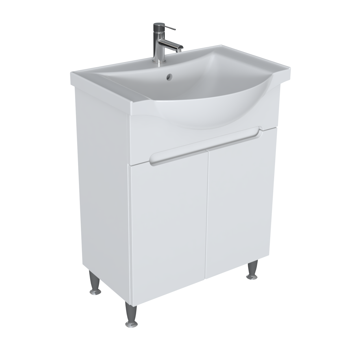 Tboss Helka alsószekrény mosdóval 75x74x45 cm, fehér