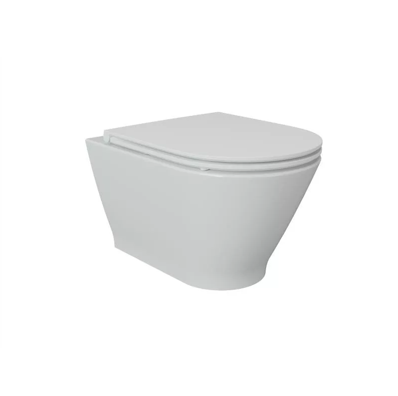 AREZZO design VERMONT perem nélküli fali WC lassú záródású ülőkével, fehér AR-600R_AR-VSC