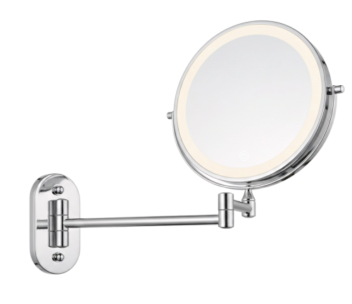 Rea Glow 20 cm pipere tükör LED világítással, króm HOM-70003
