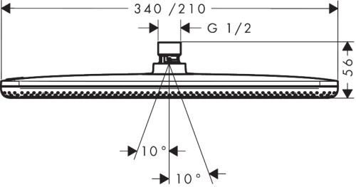 Hansgrohe Raindance Alive Q 210/340 1jet fejzuhany, króm 24530000