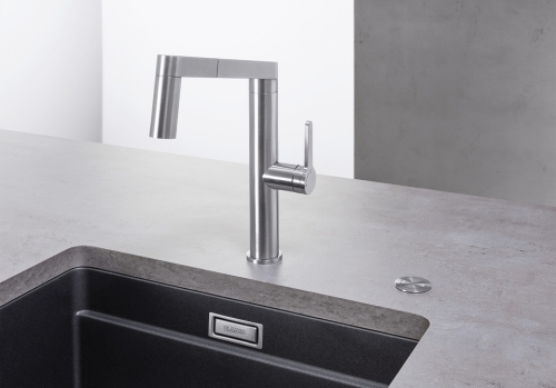 BLANCO PushControl III nyomógomb lefolyó-távműködtetőhöz, satin dark steel 210676