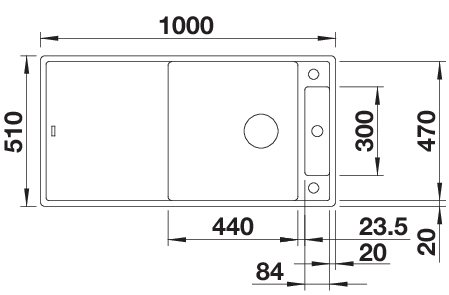 Blanco Axia III XL 6 S Silgránit mosogató lefolyó-távműködtetővel, fa vágódeszkával, antracit 523500