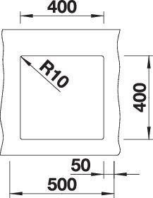 BLANCO SUBLINE 400-U SILGRANIT alulról beépíthető mosogató, fehér 523426