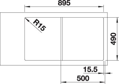 BLANCO AXIA III 5 S SILGRANIT mosogató, üveg vágólappal, lefolyó-távműködtetővel, fekete 525844