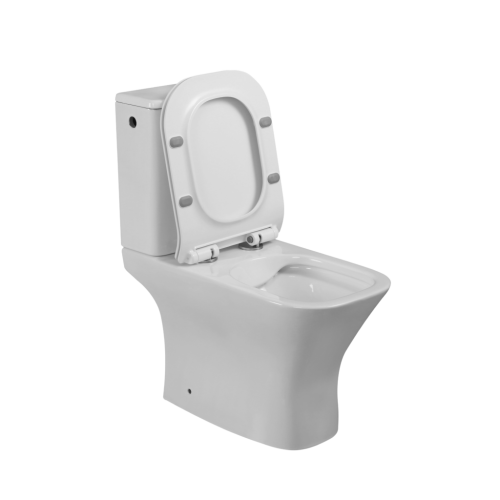 Invena NYKS Rimfree kompakt monoblokkos WC lassú záródású ülőkével, fehér CE-K1-031-Y