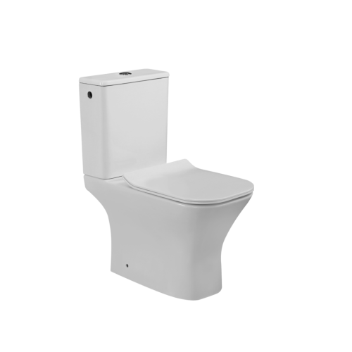 Invena NYKS Rimfree kompakt monoblokkos WC lassú záródású ülőkével, fehér CE-K1-031-Y