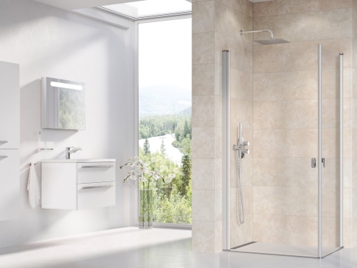 Ravak Chrome CRV1 80 cm zuhanykabin ajtó Transparent üveggel, szatén 1QV40U01Z1