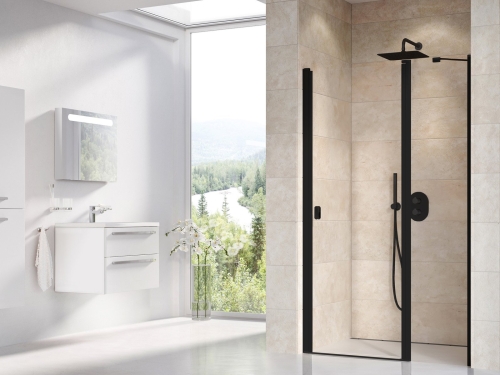 Ravak Chrome CSD2 110 cm zuhanyajtó Transzparent üveggel, fekete 0QVDC300Z1