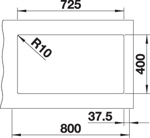 BLANCO SUBLINE 430/270-U alulról beépíthető SILGRANIT mosogató, balos, palaszürke 523152