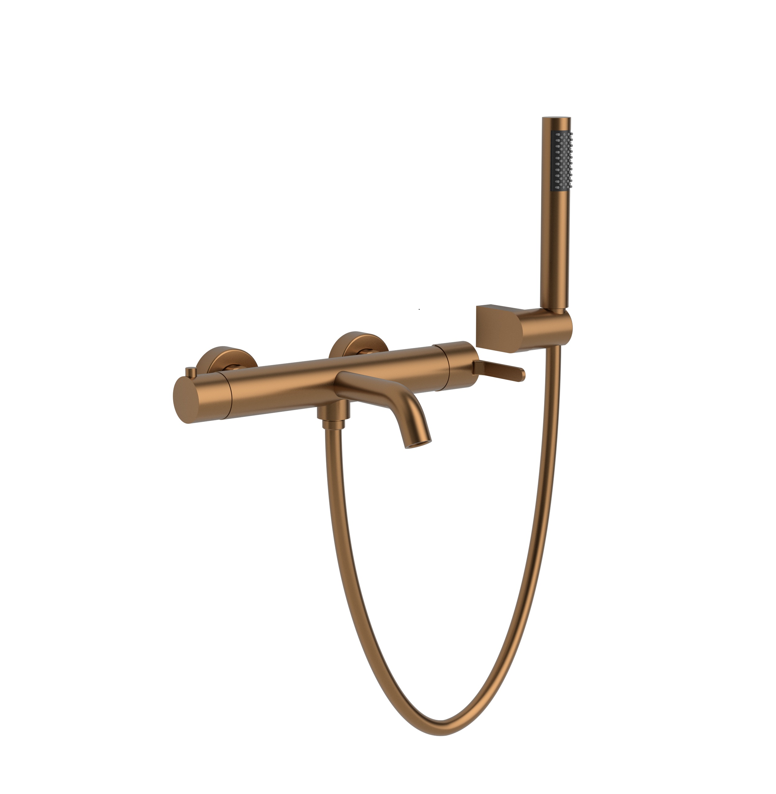 Wellis Altona kádtöltő csaptelep zuhanyszettel, szálcsiszolt rose gold ACS0416