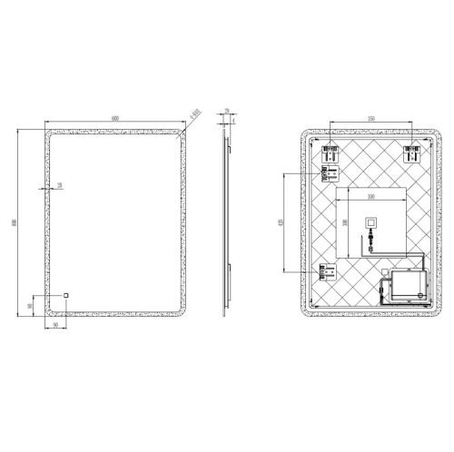 AREZZO design 60x80 cm LED tükör AR-3016