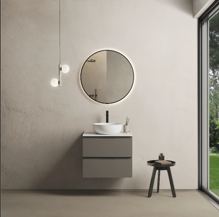 Marmy CODE TOP 60x50 cm pultos függesztett alsószekrény, 2 fiók, laminált Dark Taupe 20 46 22 06 00 74