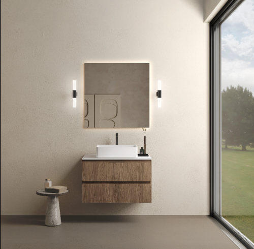 Marmy CODE TOP 80x50 cm pultos fügesztett alsószekrény, 2 fiók, laminált Brown Oak 20 46 22 08 00 86