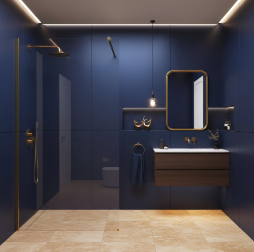 Rea Flexi 120 cm Walk-in zuhanyfal transparent üveggel, szálcsiszolt arany KPL-K99260