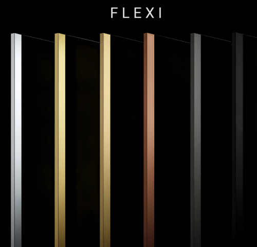 Rea Flexi 120 cm Walk-in zuhanyfal transparent üveggel, szálcsiszolt arany KPL-K99260
