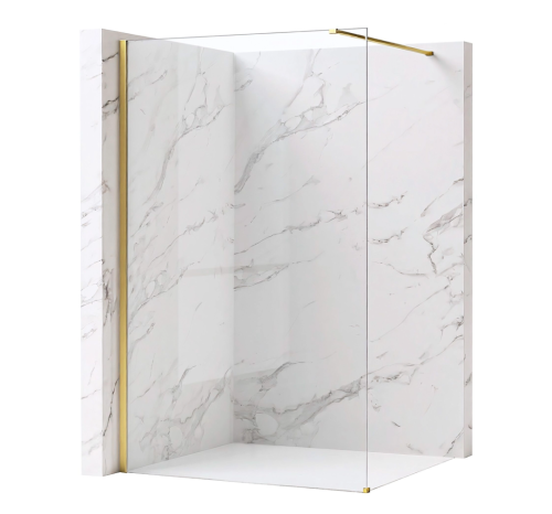 Rea Flexi 120 cm Walk-in zuhanyfal transparent üveggel, szálcsiszolt arany KPL-K99260