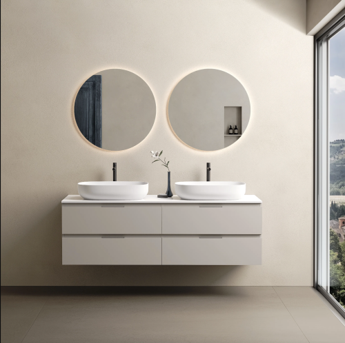 Marmy CODE TOP 160x50 dupla, pultos függesztett alsószekrény, 4 fiók, laminált Light Taupe 20 46 24 16 00 75