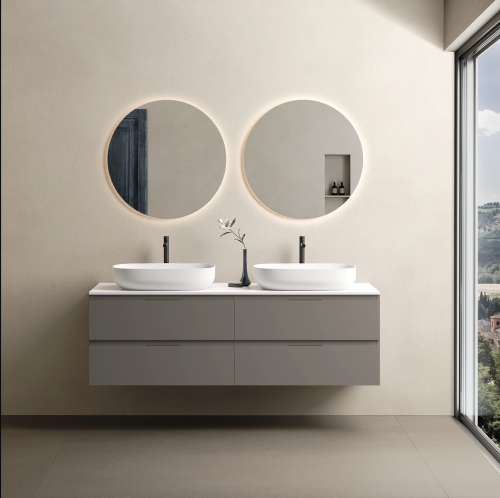 Marmy CODE TOP 160x50 dupla, pultos függesztett alsószekrény, 4 fiók, laminált Dark Taupe 20 46 24 16 00 74
