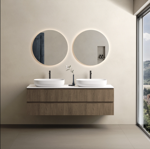 Marmy CODE TOP 160x50 dupla, pultos függesztett alsószekrény, 4 fiók, laminált Brown Oak 20 51 24 16 00 86