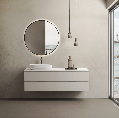 Marmy CODE TOP 160x50 balos, pultos függesztett alsószekrény, 4 fiók, laminált Light Taupe 20 51 24 16 13 75