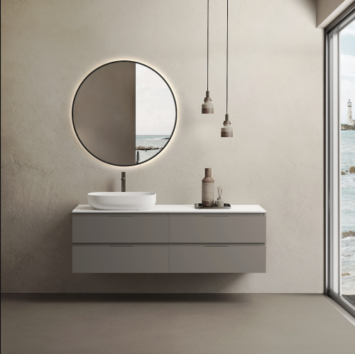 Marmy CODE TOP 160x50 balos, pultos függesztett alsószekrény, 4 fiók, laminált Dark Taupe 20 51 24 16 13 75