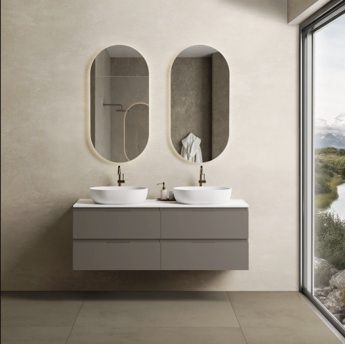 Marmy CODE TOP 140x50 DUPLA, pultos függesztett alsószekrény, 4 fiók, laminált Dark Taupe 20 46 24 14 00 74