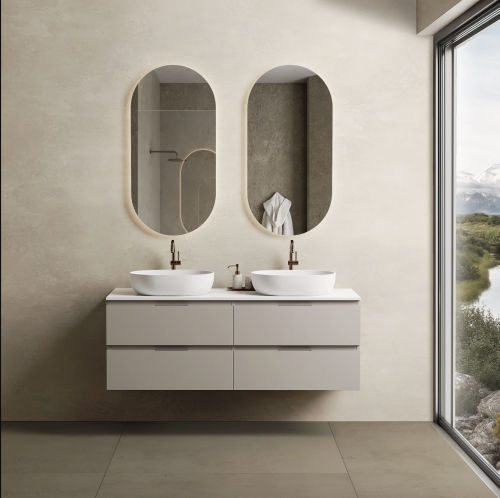 Marmy CODE TOP 140x50 dupla, pultos függesztett alsószekrény, 4 fiók, laminált Light Taupe 20 51 24 14 00 75
