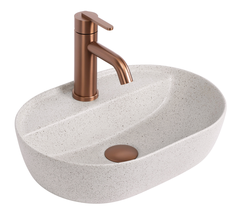 REA Aura 42 pultra ültethető mosdó 42x30 cm, homok REA-U3226