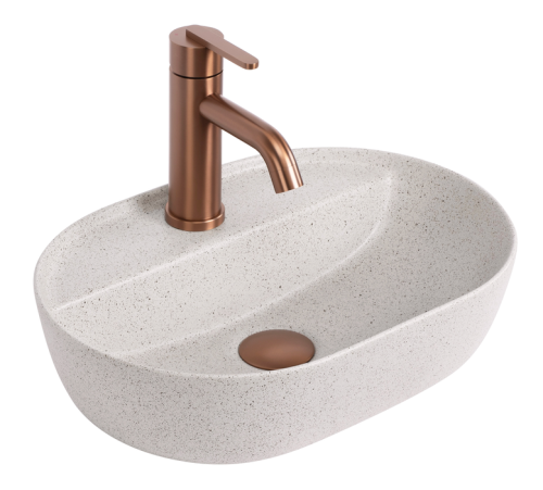 REA Aura 42 pultra ültethető mosdó 42x30 cm, homok REA-U3226