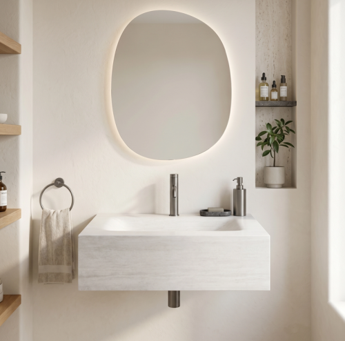 REA Apollo Muralto Roma 70 mosdó 70x50 cm, márvány mintás REA-U9994